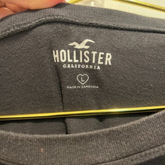 Hollister Black Cropped Top Size Large - Picture 3 of 4